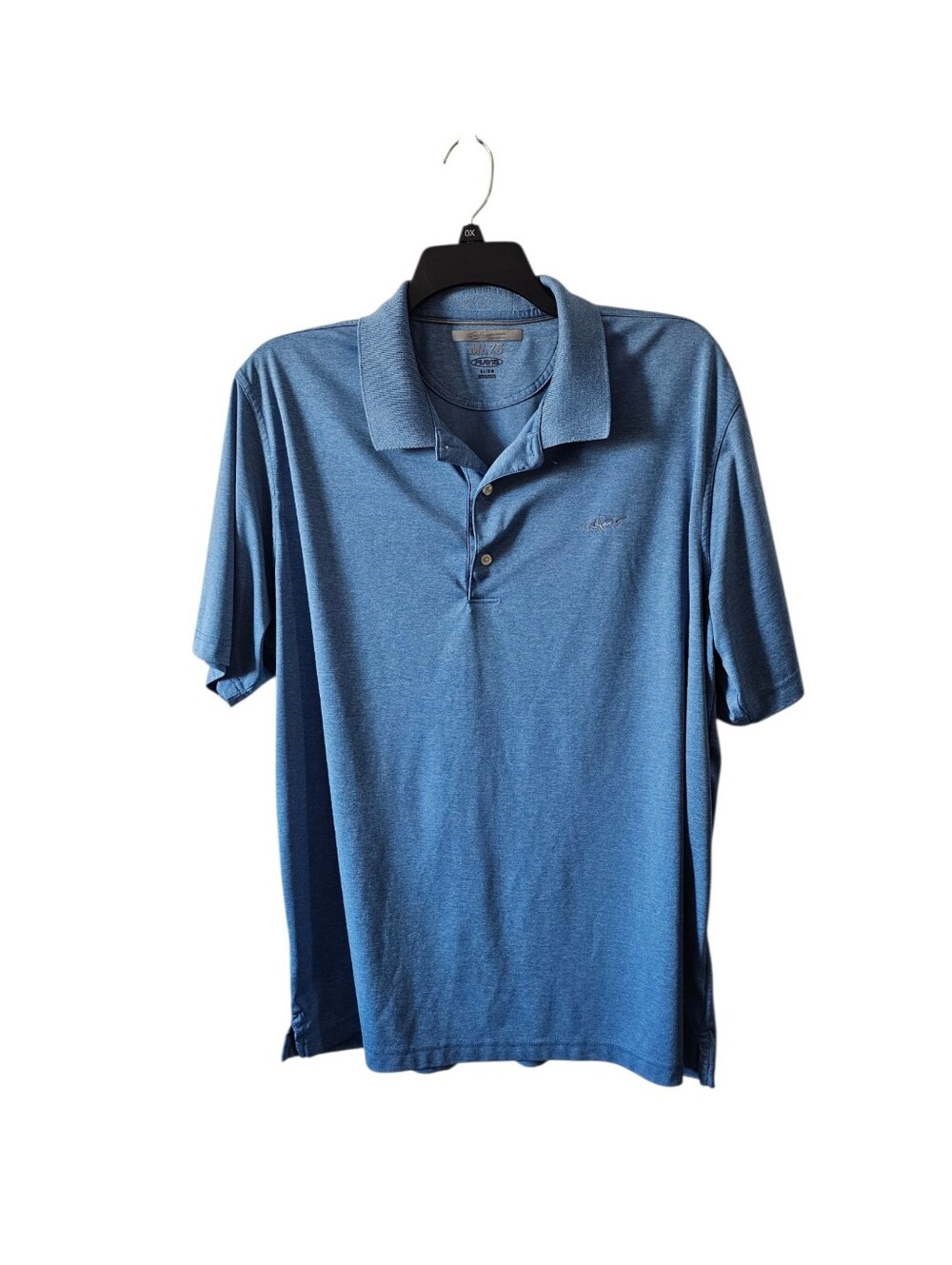 Greg Norman ML75 Play Dry Polo Shirt Mens XL Blue Short Sleeve Golf Performance